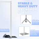 HAYOHRT 10x10 ft Pipe and Drape Backdrop Stand Kit Heavy Duty Backdrop Stand Adjustable Photo Background with Metal Base for Parties Wedding Video Studio Birthday Background Stand Silver