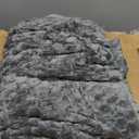 BEDELITE Fluffy King Size Comforter Set, Dark Grey Fleece Bed Set 3 Pieces
