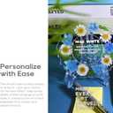 Thank You Gift Resin Floral Keepsake Plate Decor with Pressed Real Flowers (Blue & White) Teacher, Employee & Nurse Appreciation Keepsake