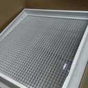 HVAC Premium 20" x 20" Cube Core Eggcrate Return Air Filter Grille for 1" Filter - Aluminum - White [Outer Dimensions: 21.75 X 21.75]