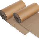 Corrugated Cardboard Roll 2 Rolls 12x197 Inch Single Face B Flute Shipping Corrugated Paper Heavy Duty Large Thick Cardboard Roll Wrap for Christmas Gift Packing, Storage, Shipping, Mailing, DIY Craft
