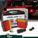 2025 Upgrade Wireless Trailer Lights, Magnetic LED Rechargeable and Portable Tow Lights Kit for Trucks, RVs, Campers, Boats, Caravans, and Wreckers