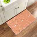 Tiffasea Indoor Door Mat 2'x3', Front Door Mats Machine Washable Small Area Rug Entryway Rug, Cotton Woven Indoor Outdoor Rugs Reversible Floor Mats for Bedroom/Bathroom/Kitchen (Orange&White)