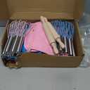 RoundFunny 48 Pcs Kids Mini Baking Supplies with Kitchen Utensil, Pot Holders, Spatula, Rolling Pin, Whisk for Kids Classroom School Exchange Party Favors (Medium)