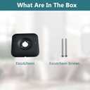 Replacement Escutcheon Plate, Compatible with Moen Genta LX Posi-Temp, for One-Handle Tub and Shower Faucets, Single Metal Square Shower Escutcheon Kit, Matte Black