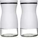 Salt and Pepper Shakers Set with Adjustable Pour Holes by CHEFVANTAGE - White