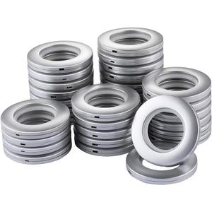 32 Pack Curtain Grommets,DeSS Inner Diameter 1-9/16"(40mm) Curtain Eyelet Rings Nanoscale Low Noise Roman Ring (Matt Silver)