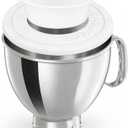 5 Quart Stainless Steel Mixing Bowl With Handle and Lid - Compatible with KitchenAid 4.5-5 QT Tilt-Head Stand Mixers (Classic & Artisan Series), Replacement Bowl for Models K45, K45SS, KSM150, KSM75
