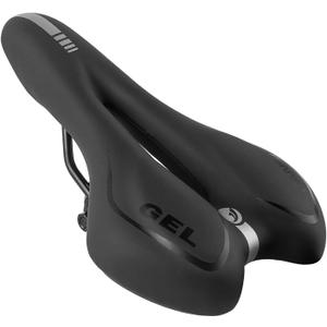 Comfortable MTB Gel Seat Mountain Bike Saddle MTB Saddle Mountain Bike Seat Gel Bikes Seats Breathable & Soft & Waterproof Bike Saddle Cushion for Men and Women (Black)
