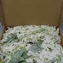12 Pcs White Delphinium Artificial Flower 34'' Long Larkspur Stem White Fake Faux Silk Flowers Bulk for Tall Vase Floral Arrangements Home Centerpiece Table Wedding Decor