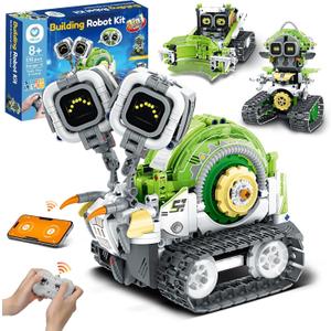 Sillbird Robot Building Kit with Remote Control STEM Gifts for Boys Age 8-12, Coding Robotic Toys for Kids Birthday - Build 3in1 Model with 518 Pieces