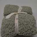 Amlie Home Knit Throw Blanket with Tassels for Couch, Luxury Boho Throw Blanket for Summer Sage Green, 50"x60"