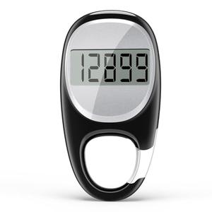 Simple Pedometer for Walking, Accurate Step Tracker with Carabiner, 3D Step Counter for Men Women Seniors - Black