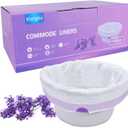 Commode Liners for Bedside Commode, Portable Toilet, Bed Pan, 100 Count Lavender Scented Disposable Potty Chair Liners