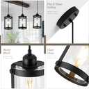 Black Pendant Lights Kitchen Island, 1-Light Modern Mini Hanging Light Fixtures with Clear Glass, Farmhouse Kitchen Pendant Lighting Over Island for Sink Dining Room, OS-3014-1PBK