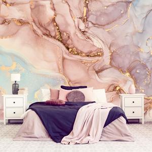 Pink Marble Wallpaper Abstract Texture Wall Mural for Bedroom Living Room (Not Peel n' Stick) (141" x 96", Mfwfm-15)