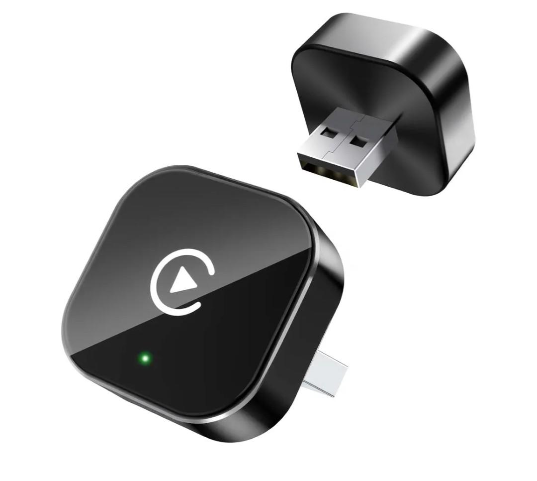 Wireless CarPlay Adapter for Apple iPhone & Android, 2-in-1 Adapter Convert Wired to Wireless Dongle