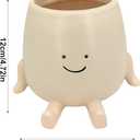 Adorable Flower Pots, Decorative Home Planter, Cute Plant Containers, Resin Funny Face Pot for Garden, Patio, Backyard, Living Room, Bedroom, Front Door and Hallways