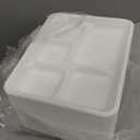 ECOLipak 100% Compostable 5 Compartment Plates, 125 Pack Disposable Paper Plates, Heavy-Duty Biodegradable Sugarcane Plates, Eco-Friendly School Lunch Trays