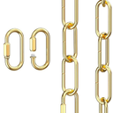 6 Feet Industrial Bronze Light Fixture Chain, Adjustable Metal Pendant Chandelier Chain Extension with Detachable Link, Maximum Load is 66 Pounds (1 Pack)