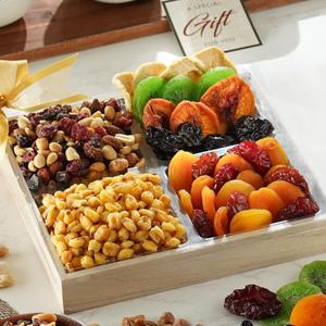 Broadway Basketeers Nuts & Dried Fruit Gift Basket Healthy Gourmet Gift Tray,  BB N/A