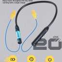 MIPEACE Bluetooth Earplug Headphones, Neckband Wireless Earbuds earplugs-29db Noise Reduction isolating in-Ear earplug Earphones and Controls,IPX6 sweatproof,20+Hour Battery(Blue)