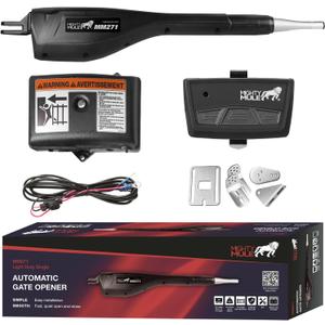 Mighty Mule MM271 Automatic Gate Opener, Solar Ready, Comes with Gate Opener Remote and More-Up to 12ft Long or 300lb, Black, 1 Gate Opener Kit