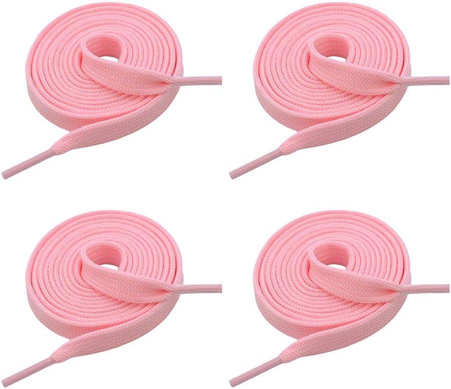 5 x VSUDO 2 Pairs 5/16" Fine Weave Flat Shoe Lace Shoestring for Running Athletic Sneaker