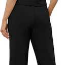 SAMPEEL Two Piece Sets for Women Summer Outfits Lounge Sets Mock Neck Tops Wide Leg Crop Pants Vacation Travel Outfits (Black, Medium)