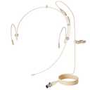 J K Professional Headset/Headworn Microphone MIC-J 071S Compatible with Shure Wireless System - TA4F Microdot Detachable Cable