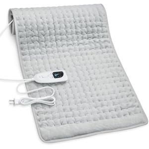Electric Heating Pads,Heating Pad for Back,Shoulder,Hot Pad for Neck and Arms,Abdomen,Moist Heated Pad for Legs and Knee,Auto Shut Off(Silver, 33''×17'')