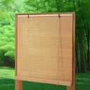 Bamboo Roller Shades Roman Shades for Window: Bamboo Blinds for Interior Windows and Outdoor Patio,Roll Up Blinds for Indoor Porch Light Filtering Sunshade,Easy to Install 60" W X 72" H