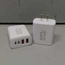 60W USB C Charger Block,2Pack 4-Port GaN USB C Charger Fast Charging Wall Plug Dual Type C+Dual USB-A Port Multiport Power Adapter Cube for iPhone 17 Pro Max/16e/15/14/13/12/11,iPad Pro/Air/Mini (White)