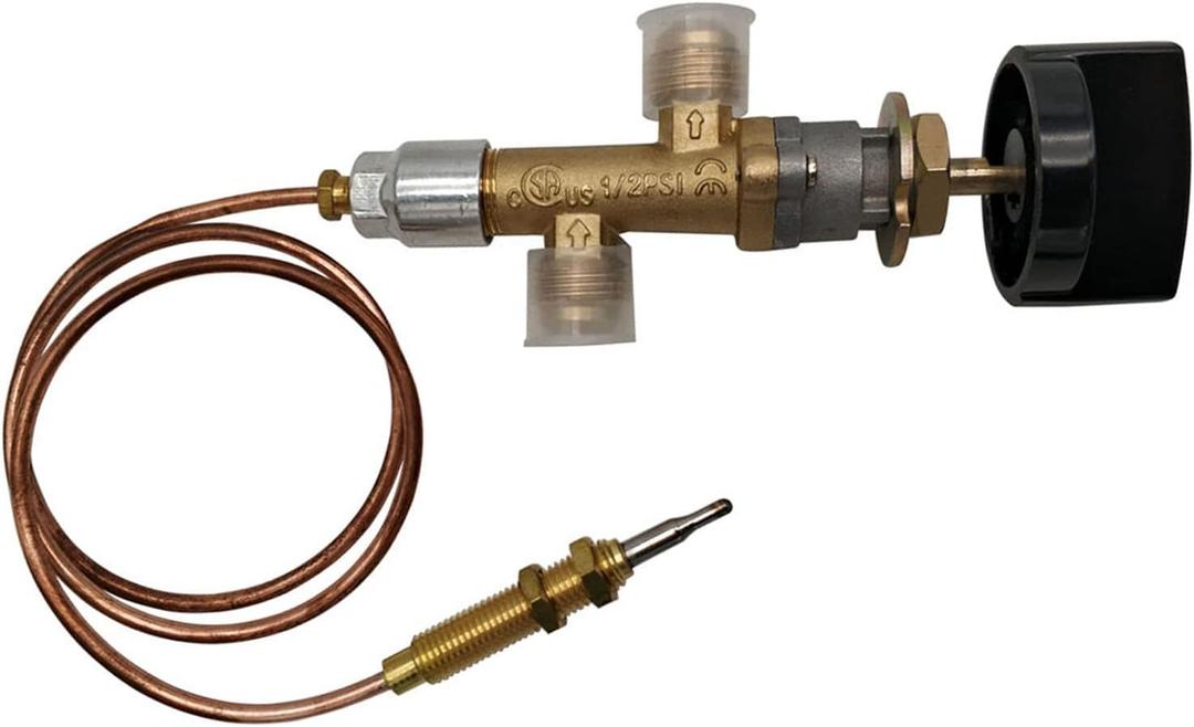 MENSI Low Pressure LPG Propane Gas Fireplace Fire Pit Flame Failure Safety Control Valve Kit with /"    (/"-) Fitting