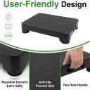 Non-Slip Step Stool for Adults & Seniors  3.4" Low Profile Wide Platform 600lbs Capacity  6 Stability Feet Bed Step for High Beds, Bath & Car  Portable with Handles, Black