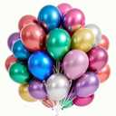 PartyWoo Metallic Balloons 66pcs 12 Inch Metallic Blue Silver Gold Purple Pink Green Rose Gold Latex Balloons for Baby Shower Wedding Engagement Unicorn Rainbow Birthday Party Decorations