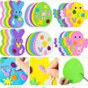 Max Fun 302pcs Easter Foam Stickers Set DIY Crafts Egg Bunny Chick Easter Decorations for Kids Crafts Party Favors Supplies Craft Kits for Kids