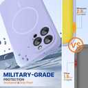 Miracase Magnetic for iPhone 14 Pro Max Case, [Soft Anti-Scratch Microfiber Lining], Compatible with MagSafe, Silicone Shockproof Protection Phone Case for iPhone 14 Pro Max,Light Purple