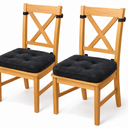 Seasons Universal Office Cushions No Slip Pures Cotton Thin Chair Pads Dining Chair Pads Computer Seat Cushions Machine Washable, Size 17x18, 2 Pcs 