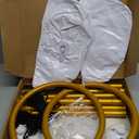 8FT & 6FT Gold Balloon Arch Stand, Free Bending Top Balloon Arch Kit, Half Arch Balloon Stand with Base for Floor, Balloon Column Kit for Wedding Birthday Baby Shower Graduation Party Decor