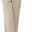 Cnlinkco Dress Pants Women High Waisted Business Casual Pants Trendy Flowy Straight Leg Trouser Pants Office Outfits L