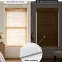 LazBlinds 100% Blackout No Drill Bamboo Roman Shades, Cordless Bamboo Blinds for Indoor Windows, Room Darkening Shades for Home & Patio, Thermal Insulated, Squirrel, 46" W x 48" H