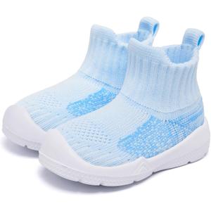 MORENDL Toddler Sock Shoes Baby Walking Shoes Infant Slippers Boys & Girls Non-Slip Sneakers (Blue)