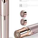 Facial Hair Removal for Women, Portable Painless Hair Remover Device, Rechargeable, with 2 Replacement Heads, for Face, Upper Lip and Chin