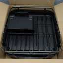 SNTD Dish Drying Rack, Expandable Dish Rack for Kitchen Counter, Stainless Steel Dish Drainer with Drainboard Set and Utensil Holder (Black)