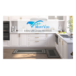 MontVoo Kitchen Rugs Rubber Non-Slip Kitchen Rugs and Mats,Washable Kitchen Mats for Floor,Absorbent Kitchen Runner Hallway, Laundry Room, in Front of Sink 19,5x46&31,5x19,5