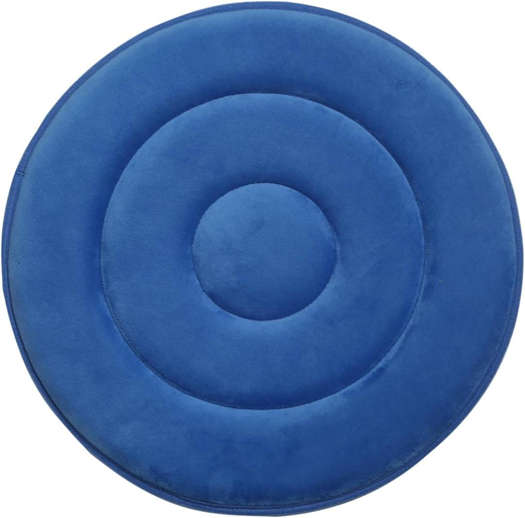 Swivel Seat Cushion with 360 Rotating, Active Seat Cushion Relieves Pressure on Waist to Turn (Blue, 19.7"x19.7")