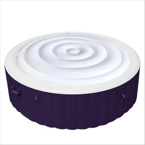 5.4 Ft Inflatable Hot Tub Cover with Handle, Insulated Hot Tub Lid for Outdoor Inflatable Round Hot Tub, Portable Hot Tub Cover Protector Save Energy Protecting Tubs from Wind Rain Debris and Dust (White)