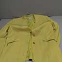 Womens Casual Long Sleeve Blazer Jackets Yellow Size 12