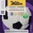 Wilton 3D Sports Ball Cake Pan Set, Aluminum Bakeware for Shaped Cakes, Durable, Even Heating, Rust-Resistant, Includes 2 Half-Sphere Pans, Packaging May Vary